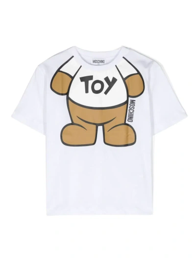 Moschino T-shirt Con Stampa Teddy Bear In White