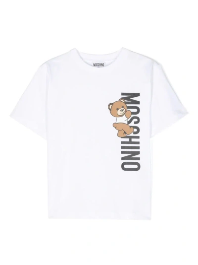 Moschino Kids' T-shirt Con Teddy Bear In White