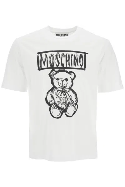 MOSCHINO T SHIRT DRAWN TEDDY BEAR