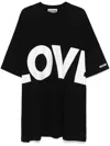 Moschino Love Printed Oversized Dress In 黑色