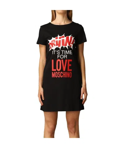 Moschino T-shirt Dress In Black