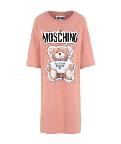 Moschino T-shirt Dress In Pink