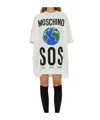 Moschino Cotton Interlock Dress In White