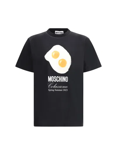 Moschino T-shirt In Fantasia Nero