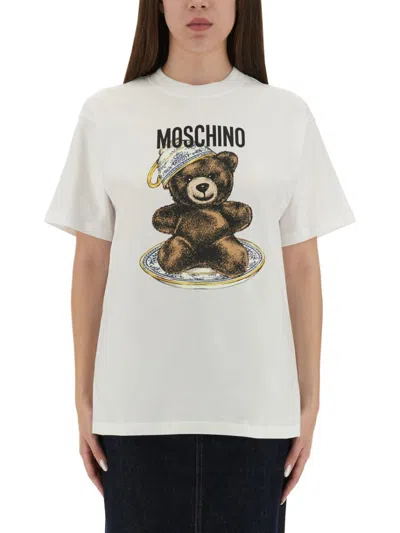 MOSCHINO MOSCHINO T-SHIRT FEATURING PLAYFUL TEDDY BEAR PRINT