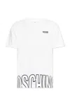 Moschino Crew Neck Short Sleeve Straight Hem T-shirt In White