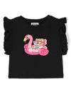 MOSCHINO T-SHIRT IN JERSEY POOL PARTY TEDDY BEAR