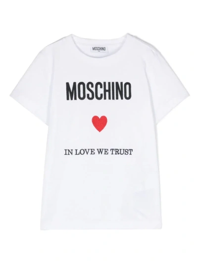 Moschino T-shirt In Love We Trust In White