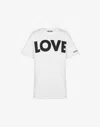 Moschino Logo Oversize Crew Neck Graphic T-shirt In White