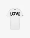 Moschino Logo Oversize Crew Neck Graphic T-shirt In White