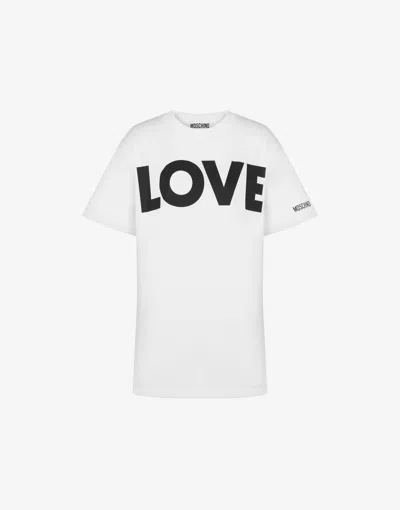 MOSCHINO T-SHIRT IN ORGANIC JERSEY LOVE