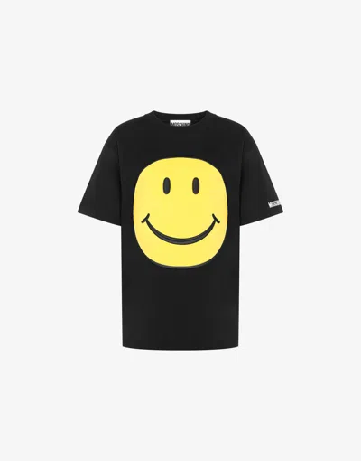 MOSCHINO T-SHIRT IN ORGANIC JERSEY SMILEY®