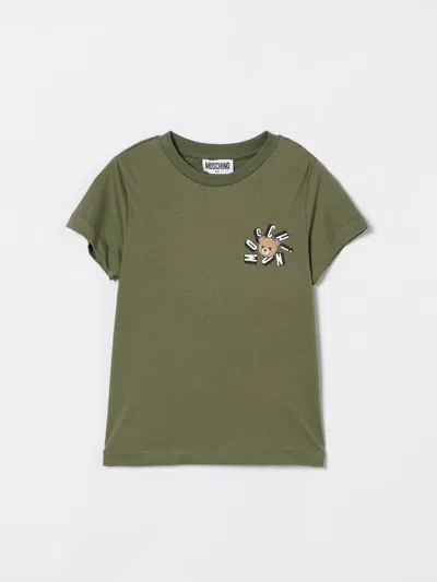 Moschino Kids' T-shirt  Kinder Farbe Olive In Green