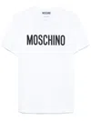 Moschino Cotton T-shirt With Logo Print In White
