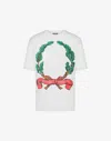 Moschino T-shirt Maxi Laurel Crown Logo In White