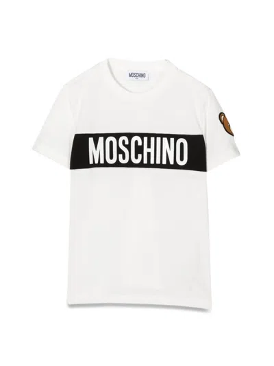 Moschino Kids' T-shirt M/c Logo Band In White