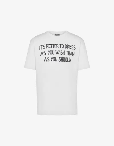 MOSCHINO T-SHIRT MESSAGE PRINT