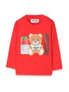 Moschino Teddy Bear-print Long-sleeve T-shirt In Red