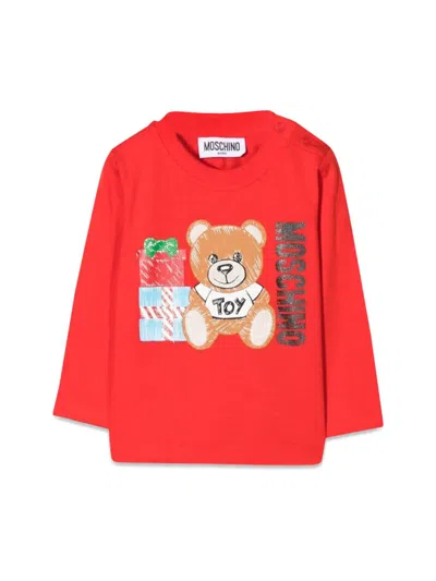 Moschino Kids' T-shirt M/l Teddy Bear Gifts In Red
