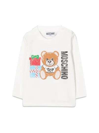 Moschino Kids' T-shirt M/l Teddy Bear Gifts In White