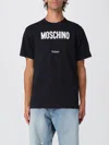 Moschino Crew Neck Graphic T-shirt With Short Sleeves In Black