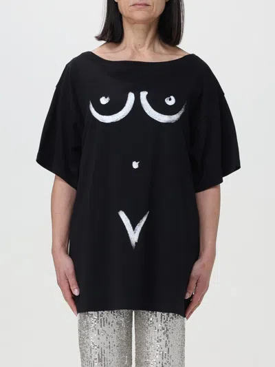MOSCHINO T-SHIRT MOSCHINO COUTURE WOMAN COLOR BLACK,405802002