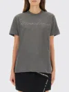 Moschino T-shirt With Embroidered Logo In Gray