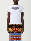 Moschino Crew Neck Cotton T-shirt In White
