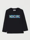 Moschino Logo-print Long-sleeve T-shirt In Black