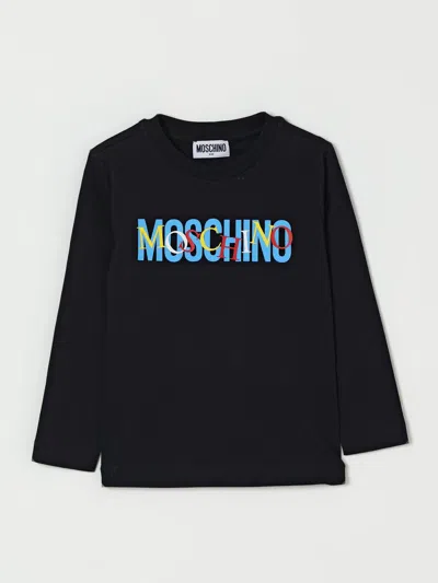 MOSCHINO T-SHIRT MOSCHINO KIDS COLOR BLACK,H28464002