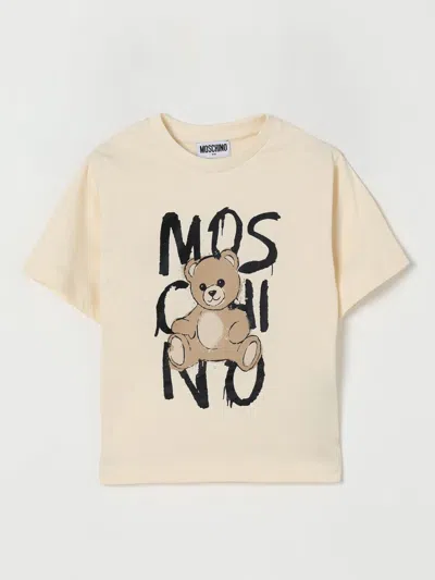 MOSCHINO T-SHIRT MOSCHINO KIDS COLOR IVORY,H27837044