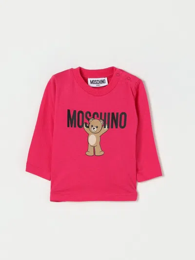 MOSCHINO T-SHIRT MOSCHINO KIDS COLOR PINK,H27363010