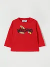 Moschino Red T-shirt For Bbaykids With Back To School Print In Red