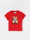Moschino Red T-shirt For Babykids With Teddy Bear In Red