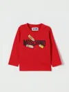 Moschino Red T-shirt For Bbaykids With Back To School Print In Red