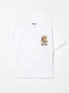 Moschino White T-shirt For Kids With Teddy Bear In White