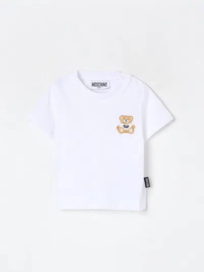 MOSCHINO T-SHIRT MOSCHINO KIDS COLOR WHITE,G57070001
