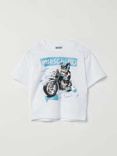 Moschino Kids' T-shirt In Cotone Con Stampa Grafica  In White