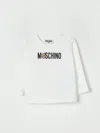 Moschino Ivory T-shirt For Babykids With Teddy Bear In White
