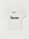 Moschino Ivory T-shirt For Babykids With Teddy Bear In White