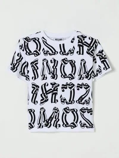 MOSCHINO T-SHIRT MOSCHINO KIDS COLOR WHITE,H29237001