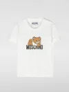 MOSCHINO T-SHIRT MOSCHINO KIDS COLOR WHITE,F97839001