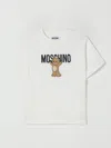 Moschino Ivory T-shirt For Kids With Teddy Bear In White