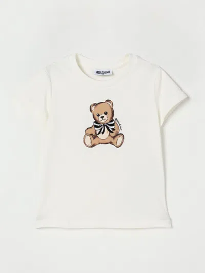 Moschino T-shirt  Kids Color Yellow Cream In White