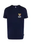 Moschino Teddy Bear Leo Teddy Print T-shirt In Blu