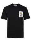Moschino Crew Neck Graphic T-shirt With Short Sleeves In Nero