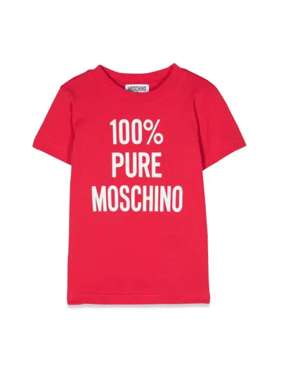 Moschino Kids' Logo-print Cotton T-shirt In Red