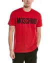 Moschino Men's Institutional Logo Crewneck T-shirt In Red