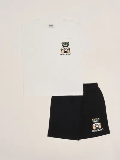 Moschino Kids' T-shirt+shorts Suit In Black