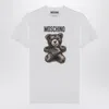 Moschino Logo Printed Cotton Jersey T-shirt In White